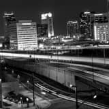 Square The Downtown Orlando Florida Skyline at Night Framed Photos