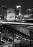 Vertical The Downtown Orlando Florida Skyline at Night Framed Photos
