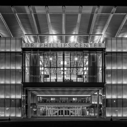 The Dr Phillips Performing Arts Center -- Orlando Black and White Photos