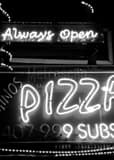 Vertical Gino's Pizza and Subs black and white Photos