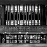 Square The Orlando Public Library at Night Framed Photos
