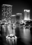 Vertical The Orlando Skyline and Lake Eola Fountain Framed Photos