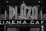 Horizontal The Plaza Cinema Cafe black and white Photos