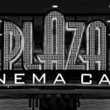 Square The Plaza Cinema Cafe black and white Photos