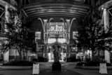 Horizontal The Entrance of the Plaza Cinema Cafe landscape black and white Photography