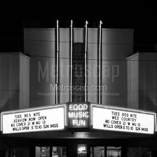 Food Music and Fun at Brick Street -- Oxford Black and White Photos