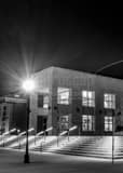Vertical The Goggin Ice Center at Miami University black and white Photos