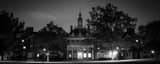 Panoramic MacCracken Hall at Night black and white Photos