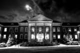 Horizontal The Miami University Admin Hall black and white Photos