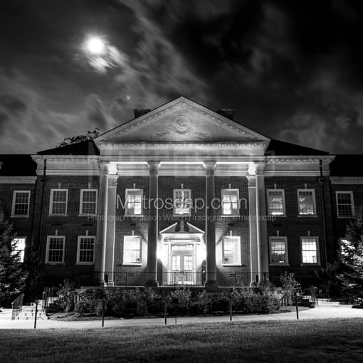 The Miami University Admin Hall -- Oxford Black and White Photos