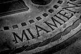 Horizontal Detail of the Miami University Seal black and white Pictures