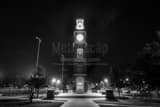 Horizontal The Pulley Bell Tower at Night black and white Photos