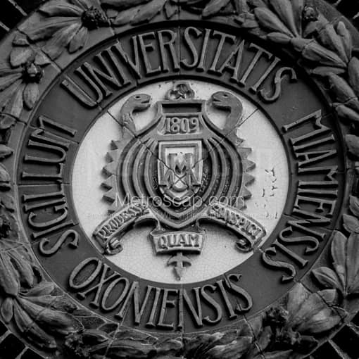 Sigillum Universitatis Miamiensis Oxoniensis -- Oxford Black and White Photos
