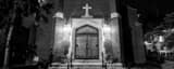 Panoramic St Mary Church in Downtown Oxford black and white Photography