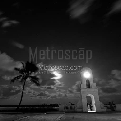 Couples Under the Moonlight on Palm Beach -- Palm Beach Black and White Photos