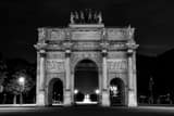 Horizontal The Arc de Triomphe du Carrousel landscape black and white Photography