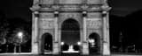 Panoramic The Arc de Triomphe du Carrousel landscape black and white Photography