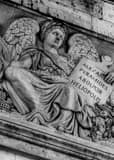 Vertical A Relief in the Arc de Triomphe of Alexandre Pyramides Aboukir Heliopolis landscape black and white Photography