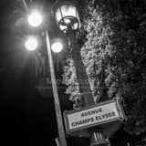 Square An Avenue Champs-Elysee Lamp Post landscape black and white Photography