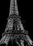 Vertical The Bottom of the Eiffel Tower landscape black and white Photography