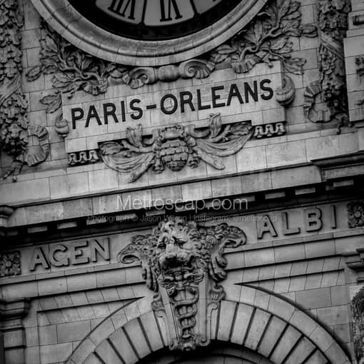 Chemen de Fer de Paris a Orleans -- Paris Black and White Photography