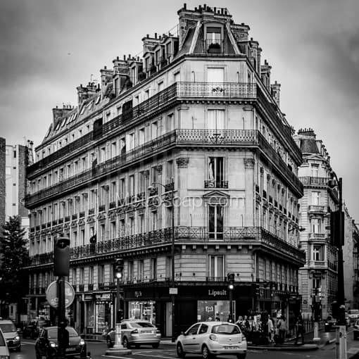 A Classic Paris Apartment Building -- Paris Black and White Photography
