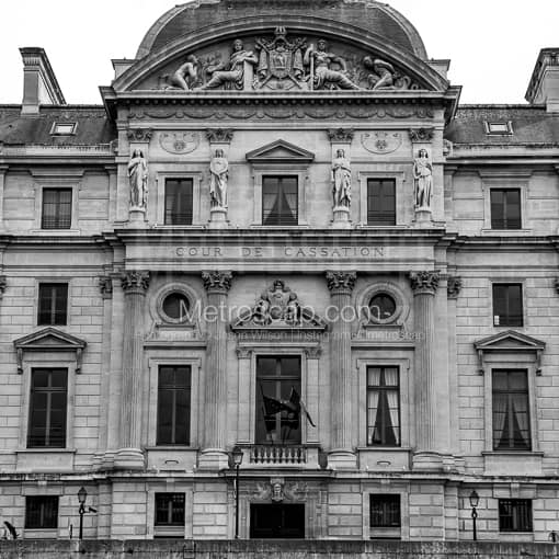 Paris Black and White Photography of The French Supreme Court Building - Cour de Cassation The French Supreme Court Building - Cour de Cassation -- Paris Black and White Photography