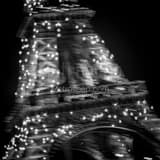 Square The Dazzling Eiffel Tower landscape black and white Photography
