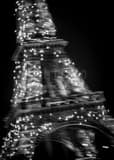 Vertical The Dazzling Eiffel Tower landscape black and white Photography