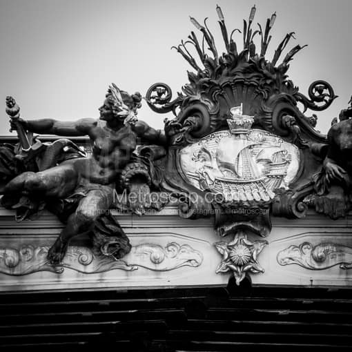 The Pont Alexandre III Bridge in Paris -- Paris Black and White Photography
