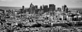 Panoramic The Downtown Paris Skyline from Sacre Coeur landscape black and white Photography
