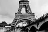 Horizontal The Eiffel Tower Base landscape black and white Photography