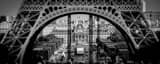 Panoramic The Eiffel Tower from the Trocadero Gardens landscape black and white Photography