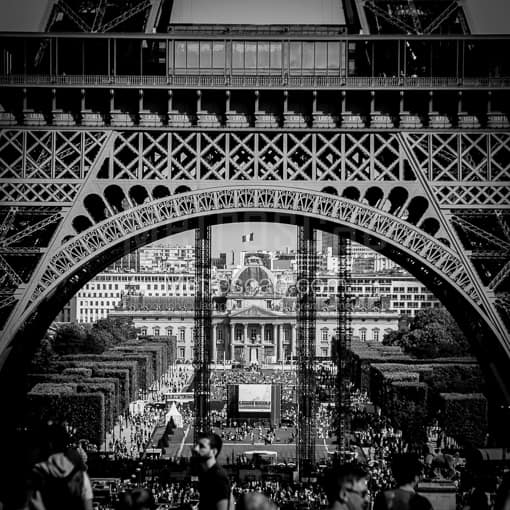 Paris Black and White Photography of The Eiffel Tower from the Trocadero Gardens The Eiffel Tower from the Trocadero Gardens -- Paris Black and White Photography