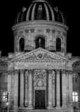 Vertical The Front of the French Institute Building landscape black and white Photography