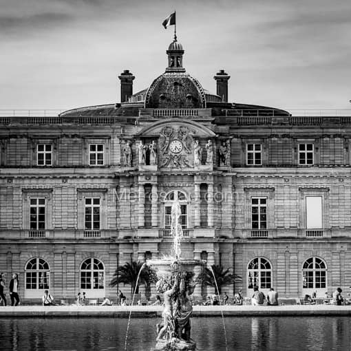 The French Senat Building -- Paris Black and White Photography