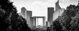 Panoramic Le Defense from the Champs Elysees landscape black and white Photography