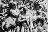 Horizontal The Le Paix Relief on the Arc de Triomphe landscape black and white Photography