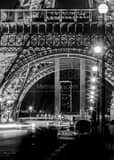 Vertical Monparnass Tower from the Eiffel Tower landscape black and white Photography