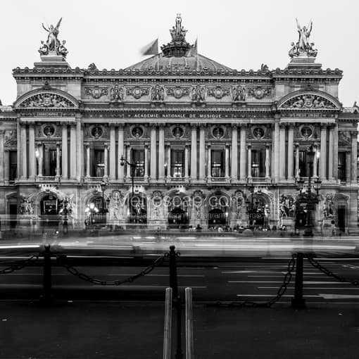 The Palais Garnier Opera House -- Paris Black and White Photography