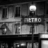Square A Paris Metro Sign landscape black and white Photography