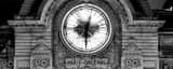Panoramic The Paris-Orleans Clock on the Musee d'Orsay landscape black and white Photography