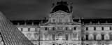 Panoramic Pavilion de l'Horloge Cour Carree landscape black and white Photography