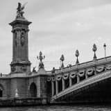 Square The Pont Alexandre III Bridge black and white Photos