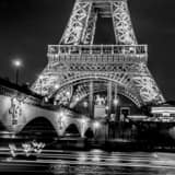 Square The Pont d'Iena Bridge at Night landscape black and white Photography