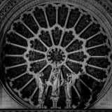 Square The Rose on Notre Dame de Paris landscape black and white Photography