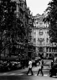 Vertical Rue Danton at Saint Michel landscape black and white Photography