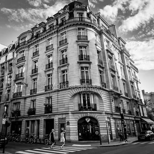 Rue Vaugirard Sixieme Arrondissement -- Paris Black and White Photography