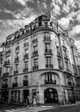 Vertical Rue Vaugirard Sixieme Arrondissement landscape black and white Photography