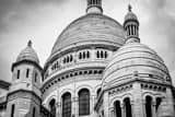 Horizontal Sacre Coeur landscape black and white Photography